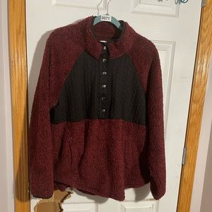Maurices 1/2 button up Sherpa pullover XXL